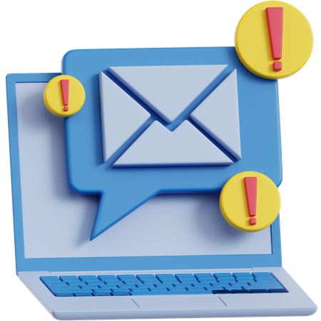 Pop-up de spam para laptop  3D Icon
