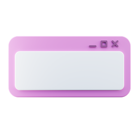 Pop Up Warning User Interface  3D Icon