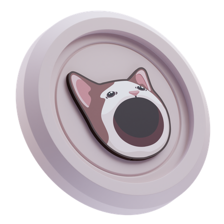 POPCAT Kryptowährung  3D Icon