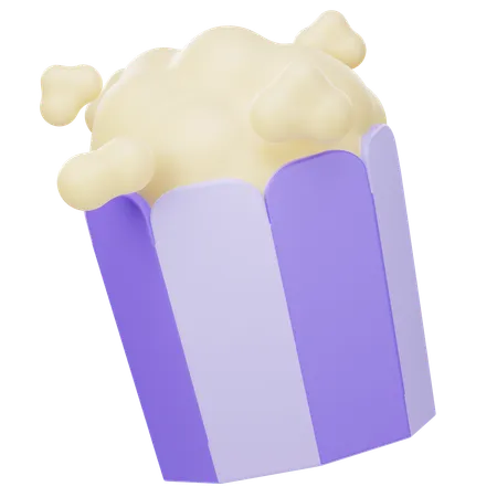 Popcorn 3 D Illustration 3D Icon
