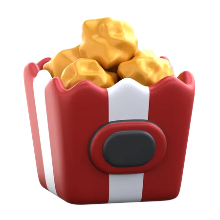 Popcorn 3 D Circus Icon 3D Icon
