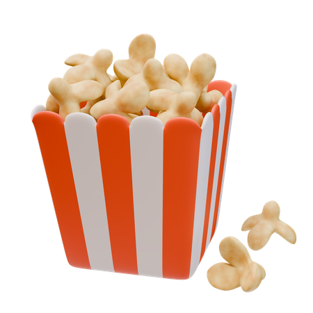 Popcorn  3D Icon