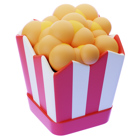ポップコーン  3D Icon