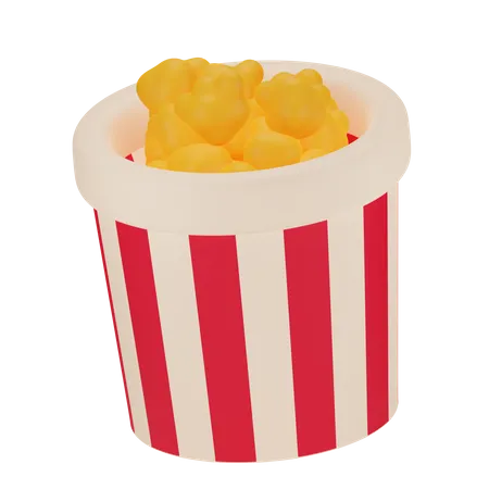 Popcorn  3D Icon