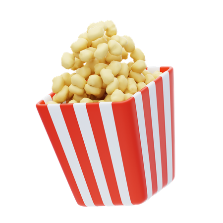 Popcorn  3D Icon