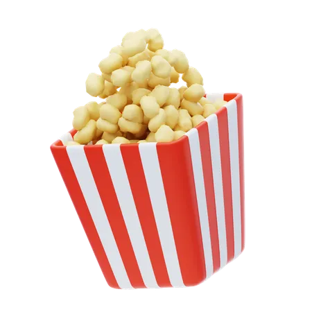 Popcorn  3D Icon