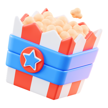 Popcorn  3D Icon