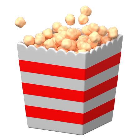 Popcorn  3D Icon