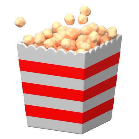 Popcorn  3D Icon