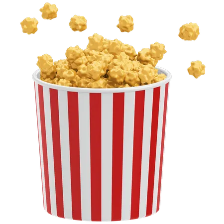 Popcorn  3D Icon