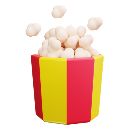 Popcorn  3D Icon