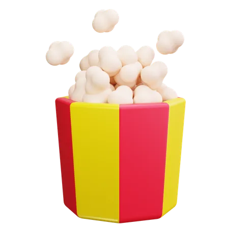 Popcorn  3D Icon