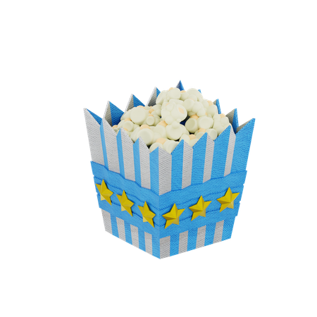 Popcorn  3D Icon