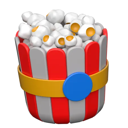 Popcorn  3D Icon
