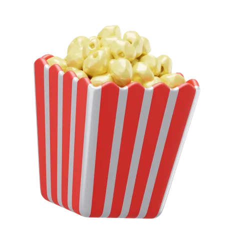 Popcorn  3D Icon