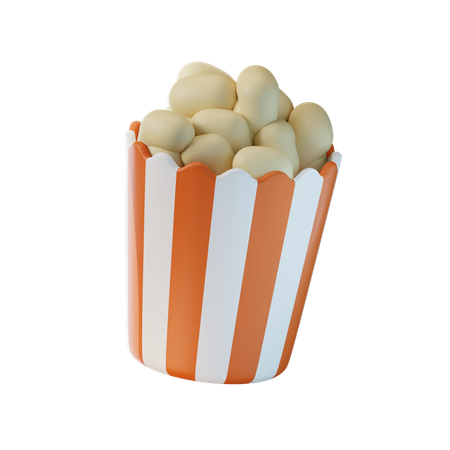 Popcorn  3D Icon
