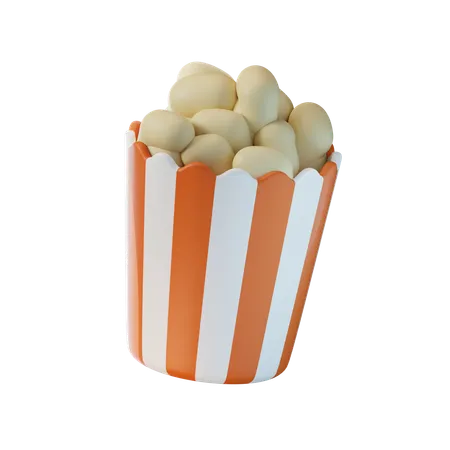 Popcorn  3D Icon