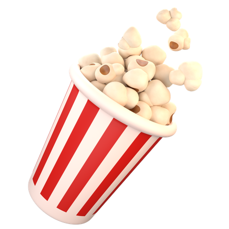 Popcorn  3D Icon