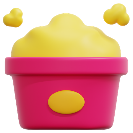 Popcorn  3D Icon