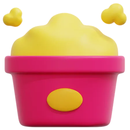 Popcorn  3D Icon