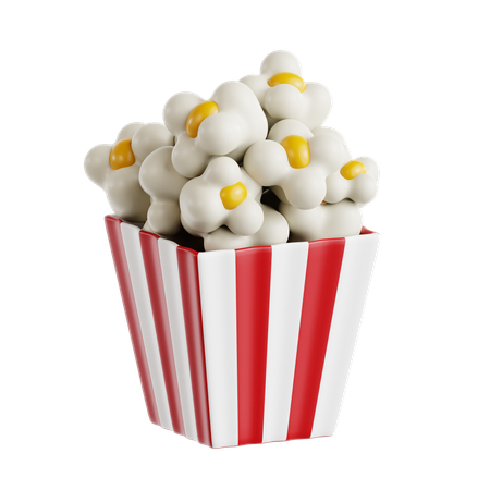 Popcorn  3D Icon