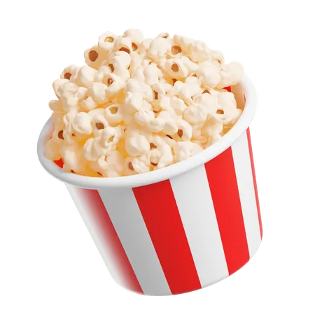 Popcorn  3D Icon