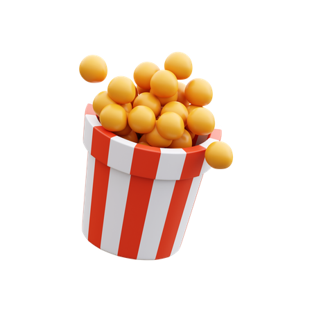 Popcorn  3D Icon