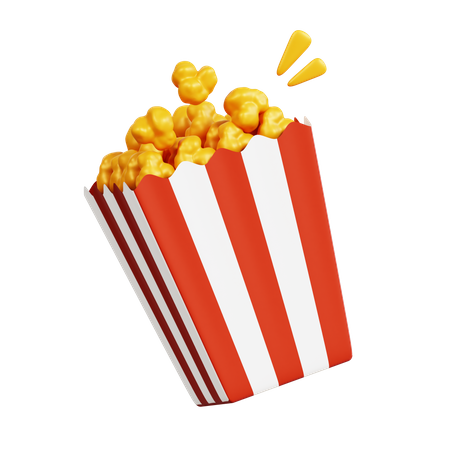 Popcorn  3D Icon