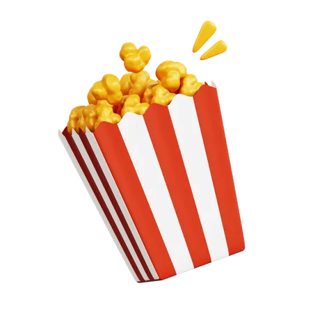 Popcorn  3D Icon