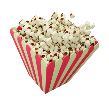 Popcorn  3D Icon