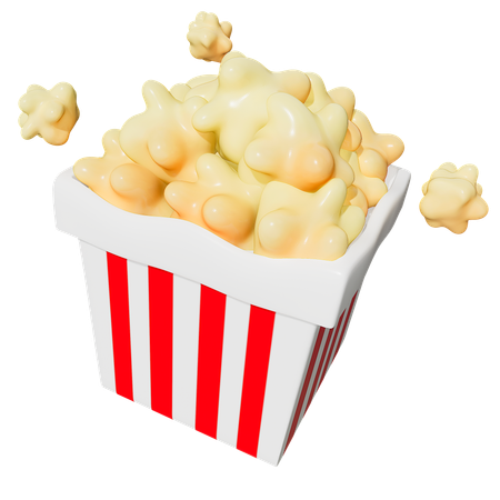 Popcorn  3D Icon