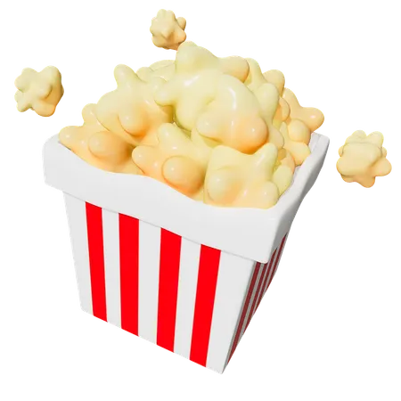 Popcorn  3D Icon