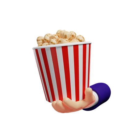 Popcorn  3D Icon