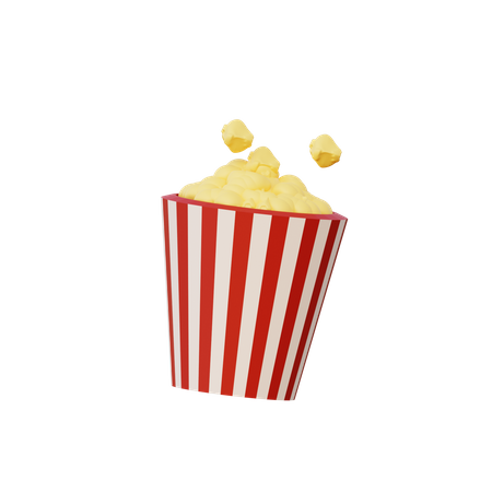 Popcorn  3D Icon