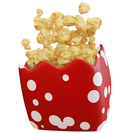 Popcorn  3D Icon