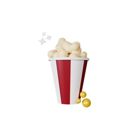 Popcorn  3D Icon