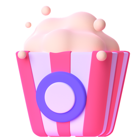 Popcorn  3D Icon