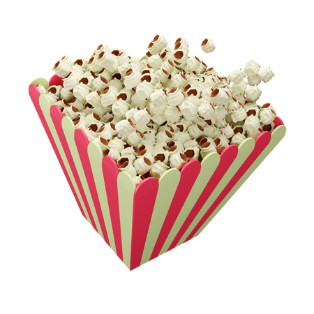 Popcorn  3D Icon