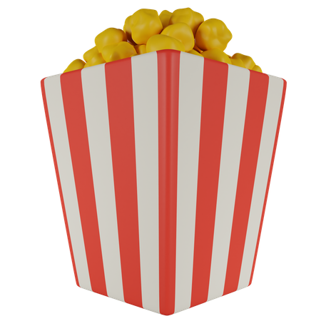 Popcorn  3D Icon