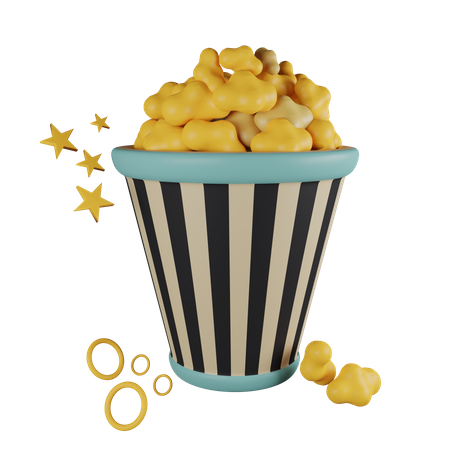 PopCorn  3D Icon
