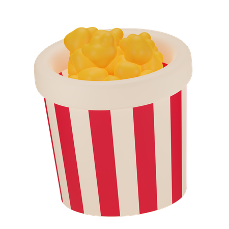 Popcorn  3D Icon