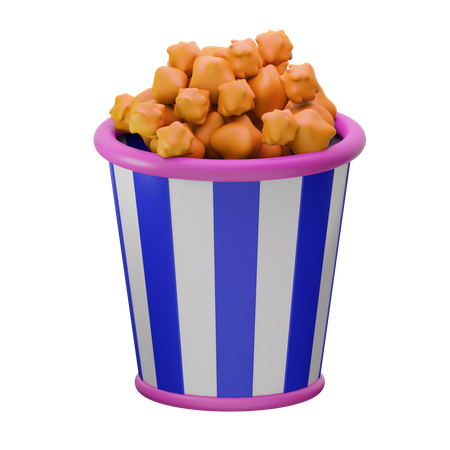 Popcorn  3D Icon