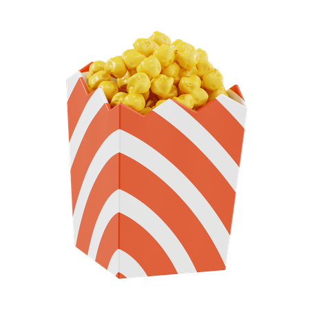Popcorn  3D Icon
