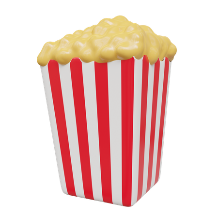 Popcorn  3D Icon