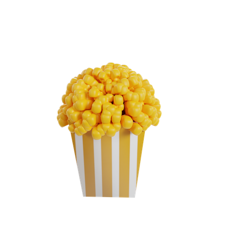 Popcorn  3D Icon