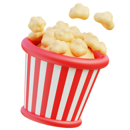 Popcorn  3D Icon