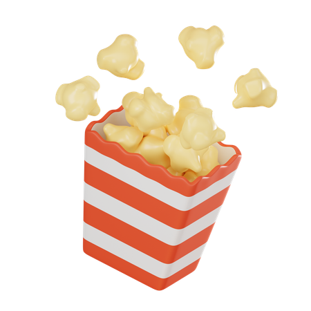 Popcorn  3D Icon