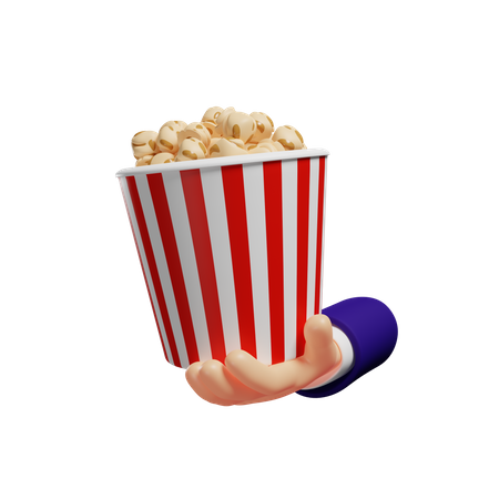 Popcorn  3D Illustration