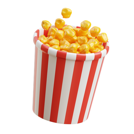 Popcorn  3D Illustration