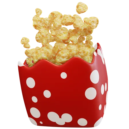 Popcorn  3D Illustration